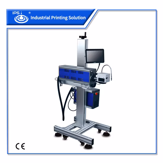 High Speed 30W Glass Date Fly CO2 Laser Marking Engraving Machine for Transparent Pet Water Bottle with CE