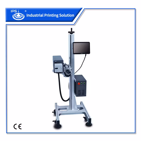 High Speed 30W Glass Date Fly CO2 Laser Marking Engraving Machine for Transparent Pet Water Bottle with CE