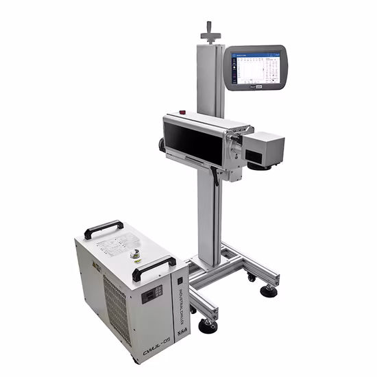 Multi-Language 10W High Speed Fly UV Laser Marking Machine for Plastic Cap with CE Cartificaion