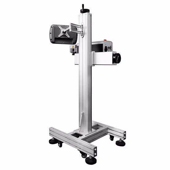 Máquina marcadora láser UV Fly de alta velocidad de 10 W en varios idiomas para tapas de plástico con certificación CE